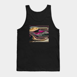 Flowers Marble colors grading pattern Tank Top